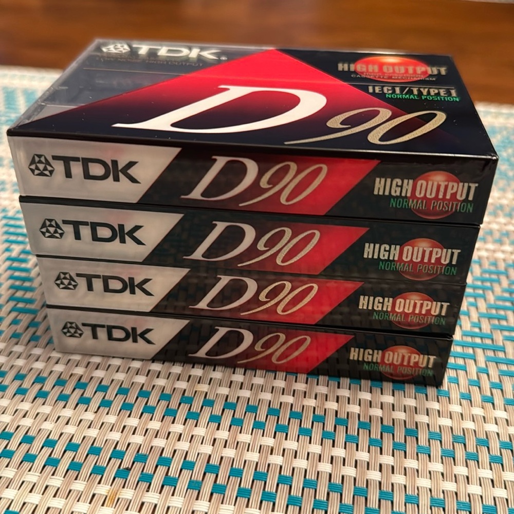 2/$5 Lot/4 TDK D90 Cassette Tapes